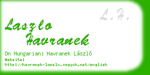 laszlo havranek business card